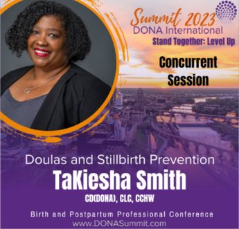 2023 Dona Summit Speaker on Doulas and Stillbirth Prevention.